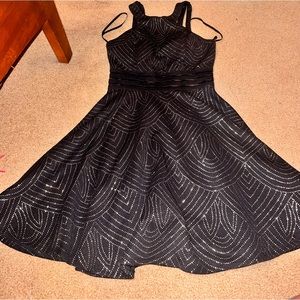 Black and silver sparkly dress
